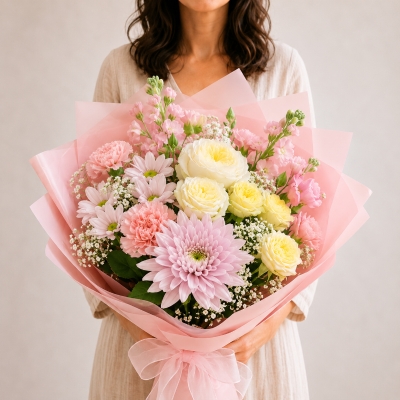 Pastel colour florist choice bouguet