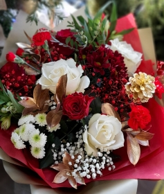 Christmas bouquet white and red
