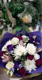 Christmas white and purple