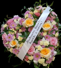 Open heart funeral flowers