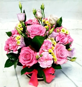 Pink flower box