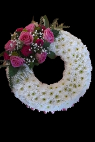 White funeral wreath