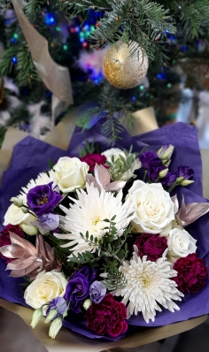 Christmas white and purple
