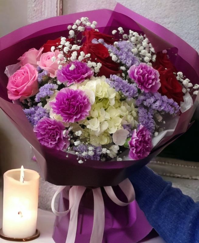 Red and purple
