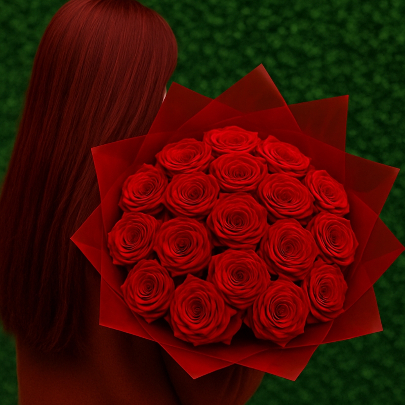 18 Red  roses
